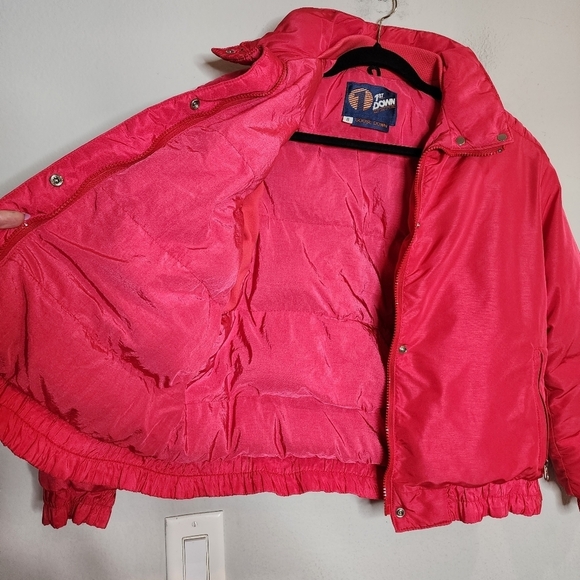 1st Down Pink Goose Down Coat. Kids size 8. - Picture 7 of 16